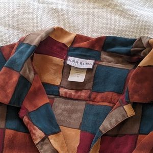 Bora Bora Vintage Silk Button Down Shirt